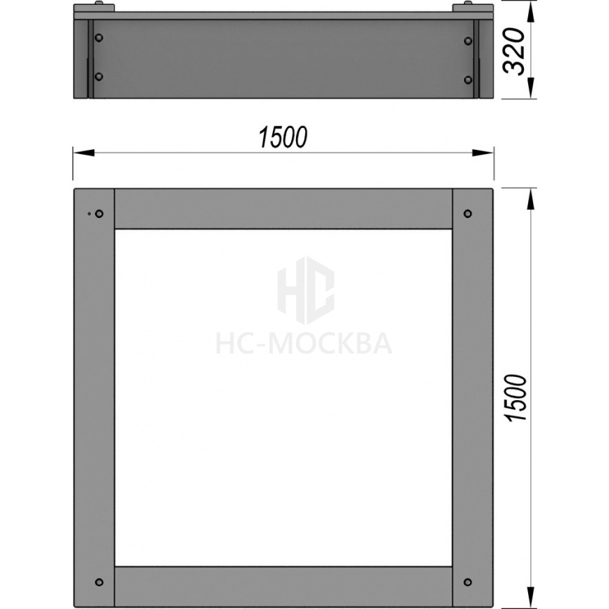 Песочница 1,5x1.5 фото 2